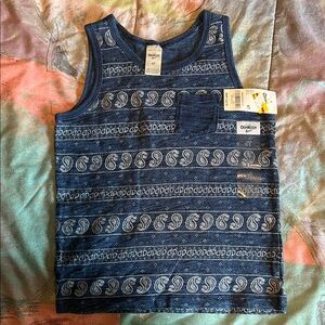 OshKosh B'gosh Navy Paisley Kids Tank Top